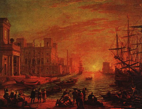 Claude Lorrain Seaport at Sunset china oil painting image